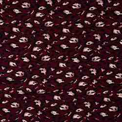 TISSU VISCOSE IMPRIME LEOPARD BORDEAUX