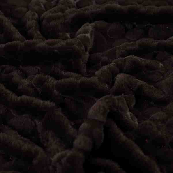 TISSU TOUT DOUX FOURRURE PASTILLE MARRON