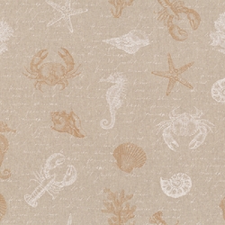 TISSU TOILE ASPECT LINENLOOK CRUSTACES