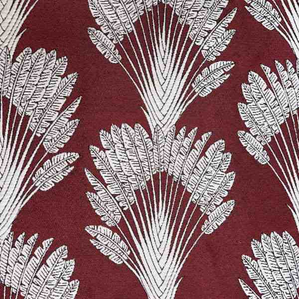 TISSU JACQUARD NOSYBE FOND ROUGE