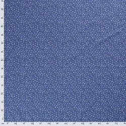 TISSU COTON IMPRIME AURELIE BLEU