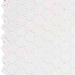 TISSU GAZE DE COTON BRODEE MEDAILLON BLANC