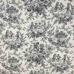 TISSU COTON MINI DIABOLO NOIR 160CM