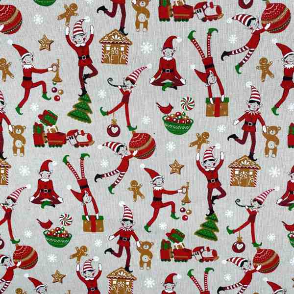 TOILE ASPECT LIN LES LUTINS FARCEURS