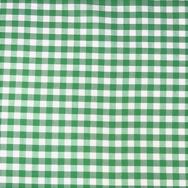 COUPON COTON VICHY VERT 1M50 X 1M40