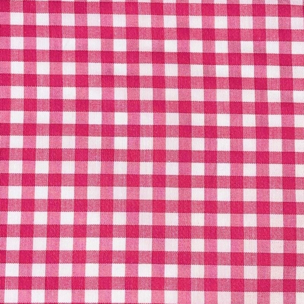 COUPON COTON VICHY FUSCHIA 1M50 X 1M40