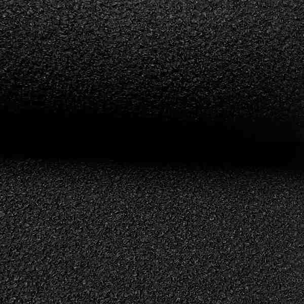TISSU BOUCLETTE UNI NOIR