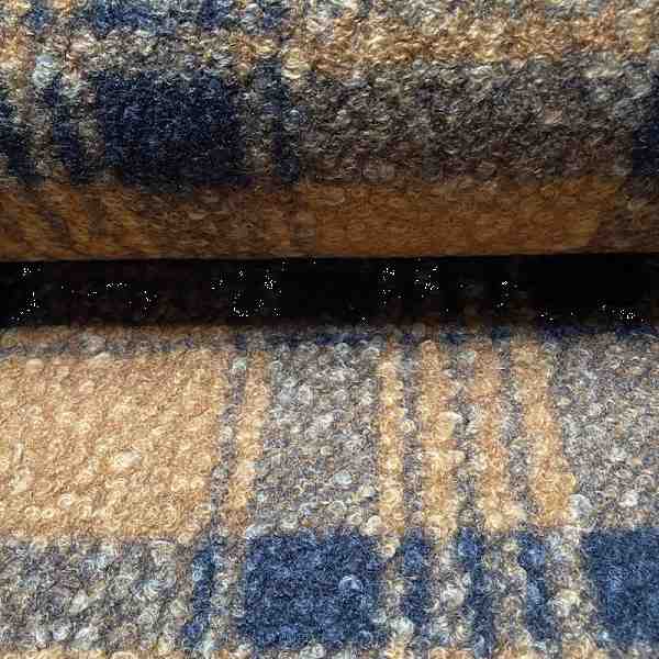 TISSU BOUCLETTE IMPRIME FLEECE JAUNE OCRE