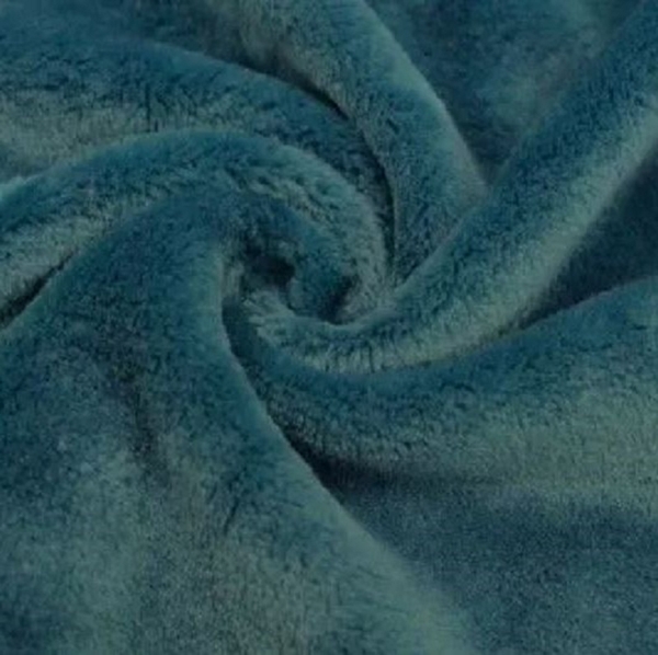 JERSEY VELOURS DOUDOU BLEU CANARD