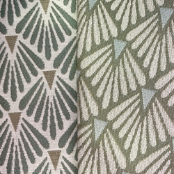 TISSU SIEGE JACQUARD FLUOR ECAILLE VERT 