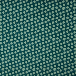 TISSU COTON FEUILLE VERT TURQUOISE 