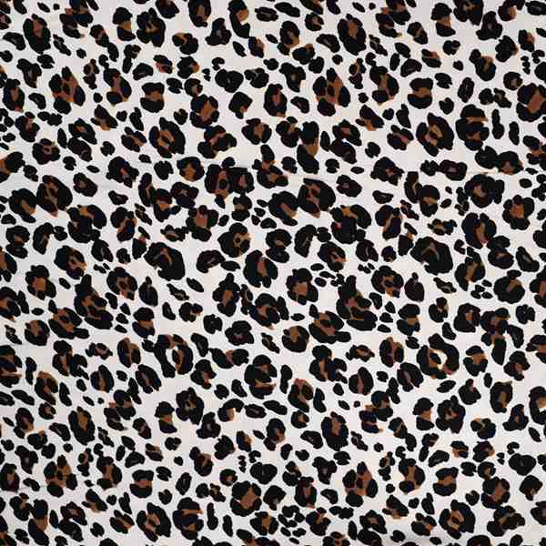 TISSU VISCOSE TWILL LEOPARD NATUREL