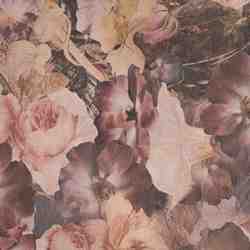 TISSU SCUBA TOUCHER SOYEUX FLEUR ROSE