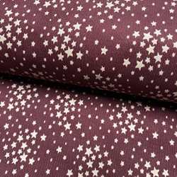 TISSU VELOURS MILLERAIES ETOILE BORDEAUX 