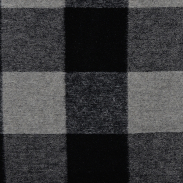  TISSU CARREAUX CANADIEN NOIR GRIS