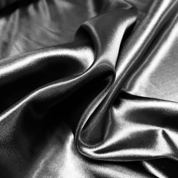 TISSU SATIN UNI NOIR