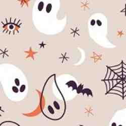 TISSU COTON FANTOME HALLOWEEN