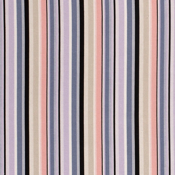 TISSU TOILE VISCOSE LIN RAYURE ROSE MAUVE PASTEL