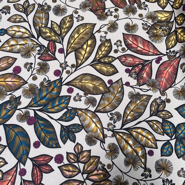 TISSU TOILE COTON RAINBOW TREE FOND FICELLE