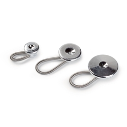 Boutons flexi 10-19 mm assortis argent