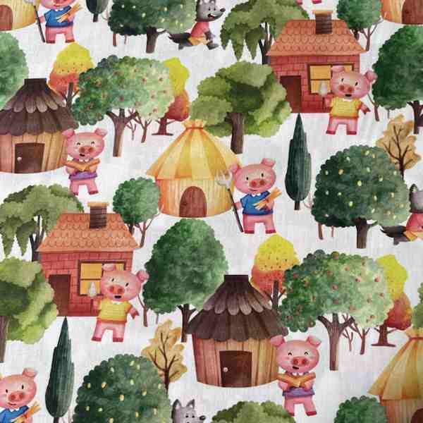 COTON IMPRIME LES PETITS COCHONS 