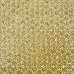 TISSU COTON GEOMETRIQUE RIAD LEMON CURRY