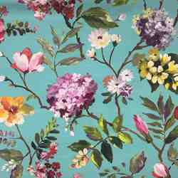 TISSU TOILE BACHETTE ETAMINES BLEU EMERISE 