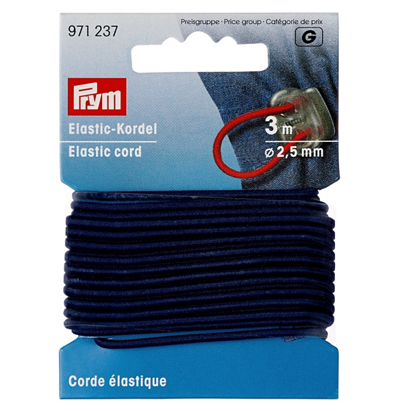 Corde élastique 2,5 mm bleu marine