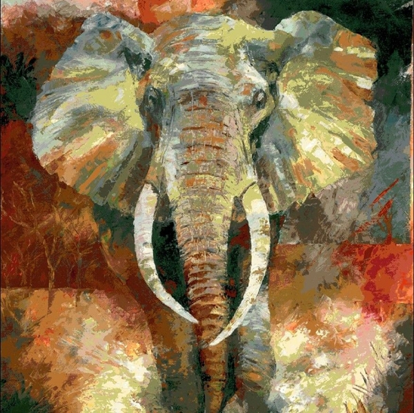 TAPISSERIE ELEPHANT 88X120 CM