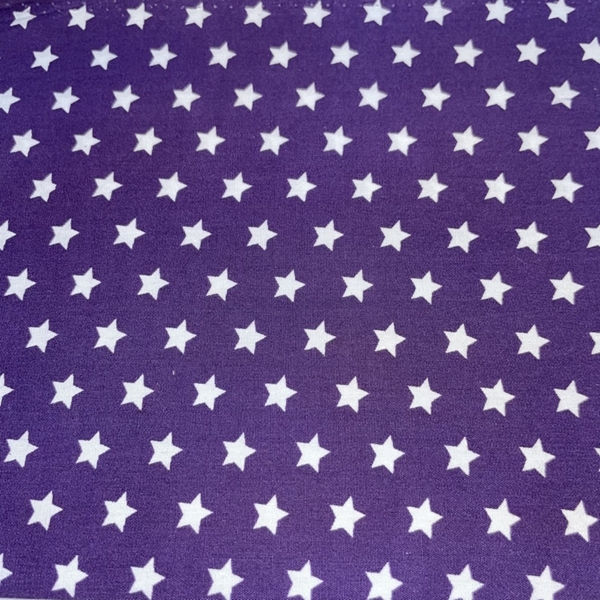 COUPON 70X45CM ETOILES BLANCHES FOND VIOLET