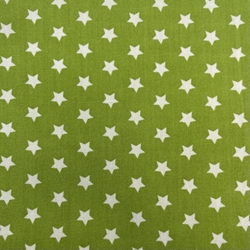 COUPON 70X50CM ETOILES BLANCHES FOND VERT