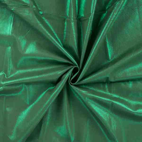 TISSU COTON METALLISE VERT EMERAUDE