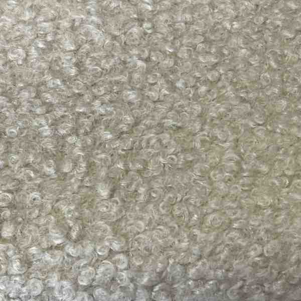 TISSU BOUCLETTE UNI ECRU NATUREL