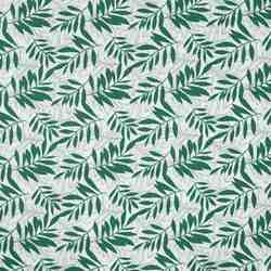 TISSU COTON IMPRIMÉ FEUILLAGE VERT