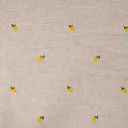 TISSU VISCOSE LIN BRODERIE CITRON