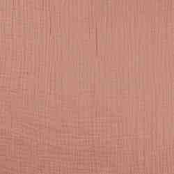 TISSU GAZE DE COTON UNIE ROSE SAUMON