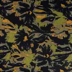 TISSU CHEMISIER IMPIRME FLEUR NOIR VERT