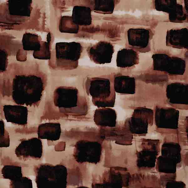 TISSU VISCOSE STRECH IMPRIME CARREAUX MARRON