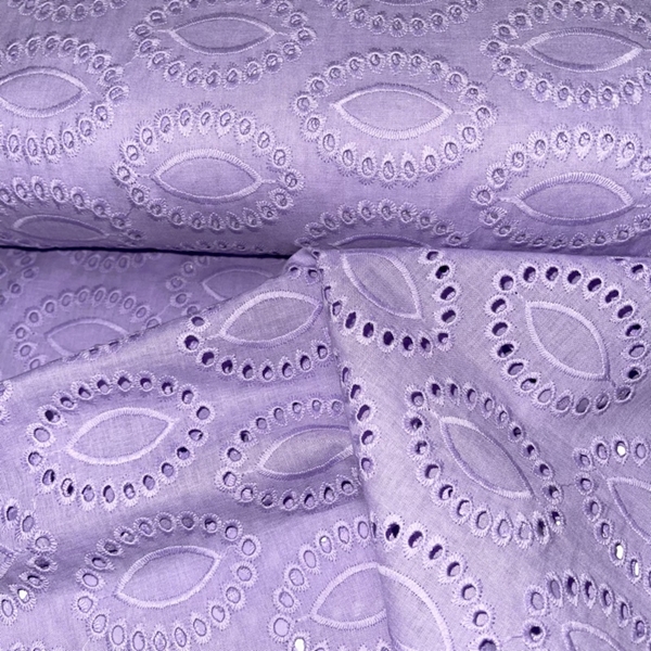 TISSU BRODERIE ANGLAISE PARME