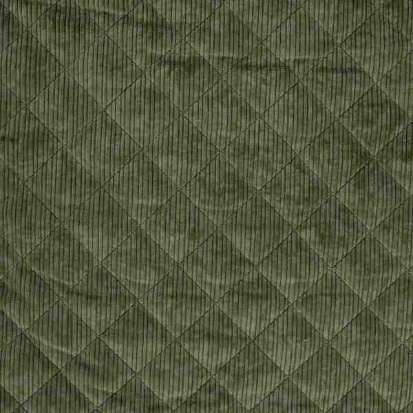 TISSU VELOURS COTELE RELIEF GEOMETRIQUE KAKI BEIGE