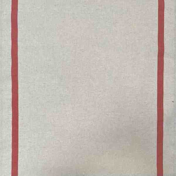 TISSU TORCHON RAYURE ROUGE