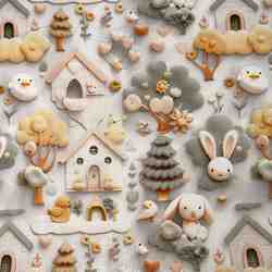 IMPRIME 3 D TREND ARCI GARDEN LAPIN DES BOIS 