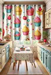 TISSU TOILE ASPECT LIN GATEAU ANGLAIS CUPCAKE