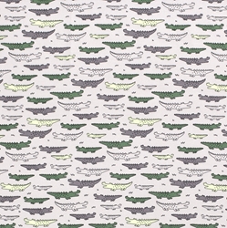 TISSU POPELINE COTON OEKO-TEX CROCODILE GRIS