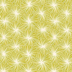 TISSU COTON FLEUR FOND JAUNE 