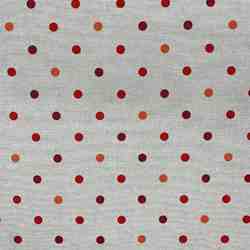 TOILE ASPECT LIN LORETTE POINTS ORANGES