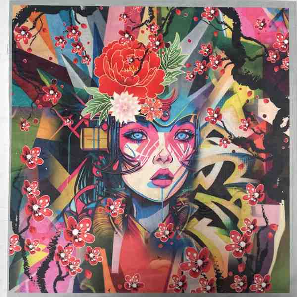 FACE DE COUSSIN VELOURS 45X45CM PORTRAIT MULTI