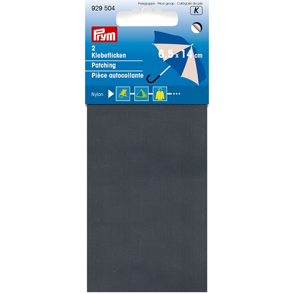 Pièce autocollante nylon 10 x 18 cm gris