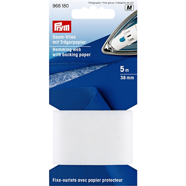 Fixe-ourlets avec papier protecteur 38 mm blanc