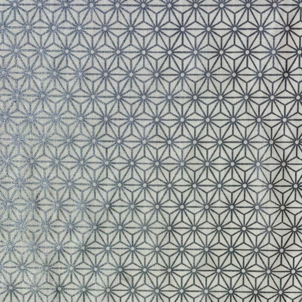 COUPON COTON ETOILE GRIS ARGENT 1M50 X 1M40